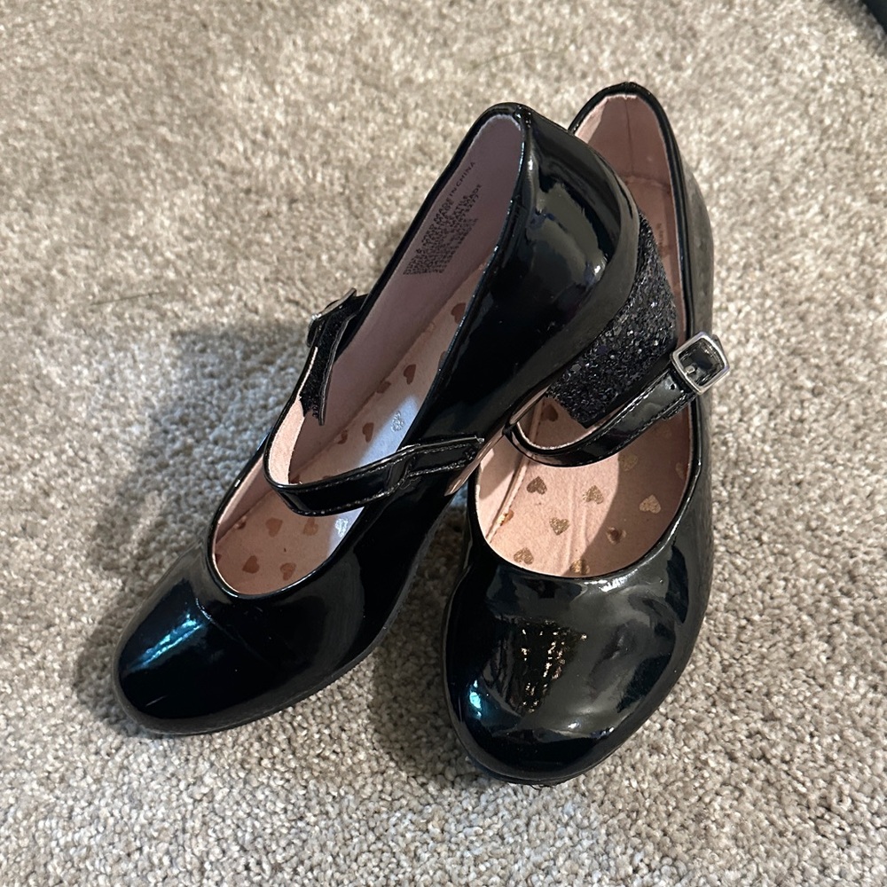 Girls Black Patent Leather Mary Jane Shoes